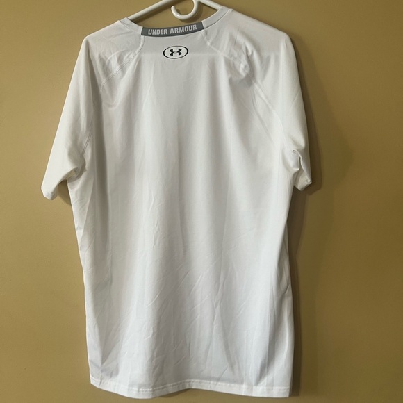 Under Armour White Short Sleeve Athletic Tee - Picture 2 of 7